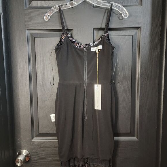 Dress the Population Roxy Tiered Fringe Sequin Dress Holiday Party - Picture 16 of 16